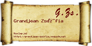 Grandjean Zsófia névjegykártya